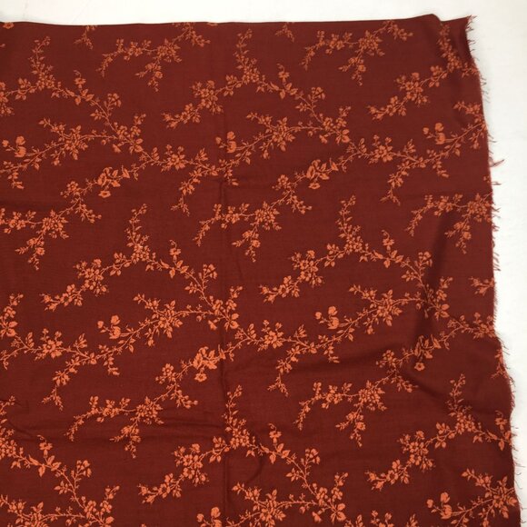 1 Yd VIP Cranston Print Works Quilting Fabric Rust Red Orange Floral Vine - Picture 2 of 5